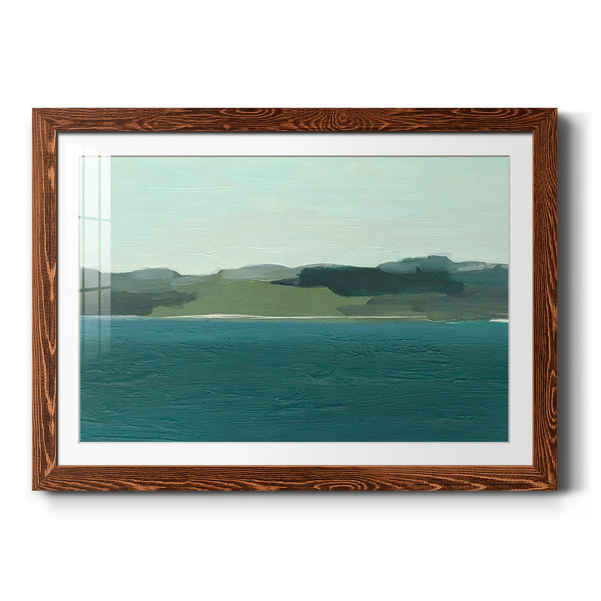 Calming Lake View I - Barnwood Framed Art Print