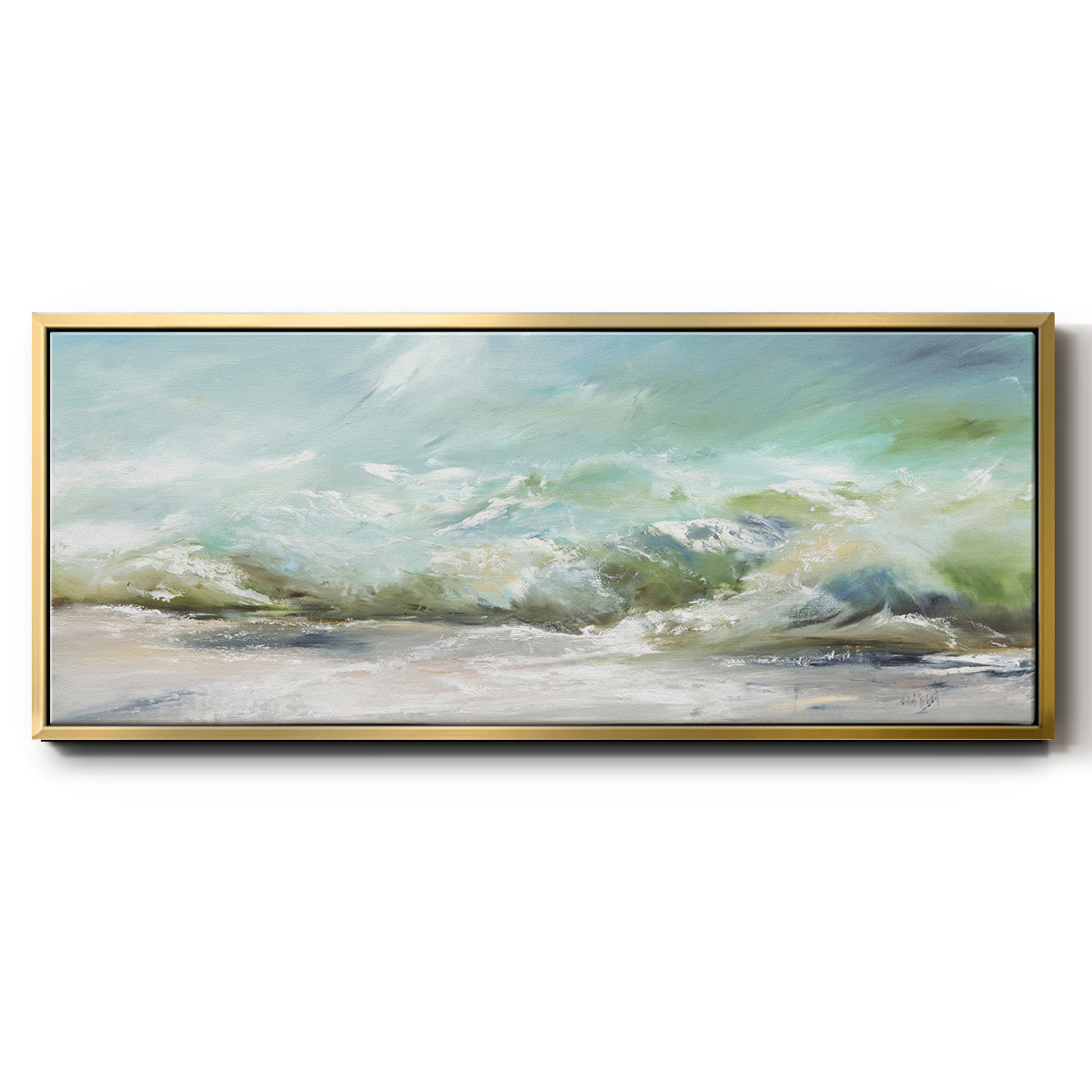 Dancing on the Waves II - Floater Framed Canvas Print