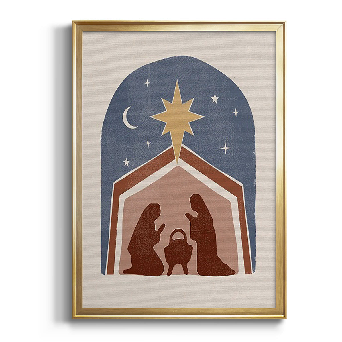 Boho Nativity I - Modern Framed Canvas Print