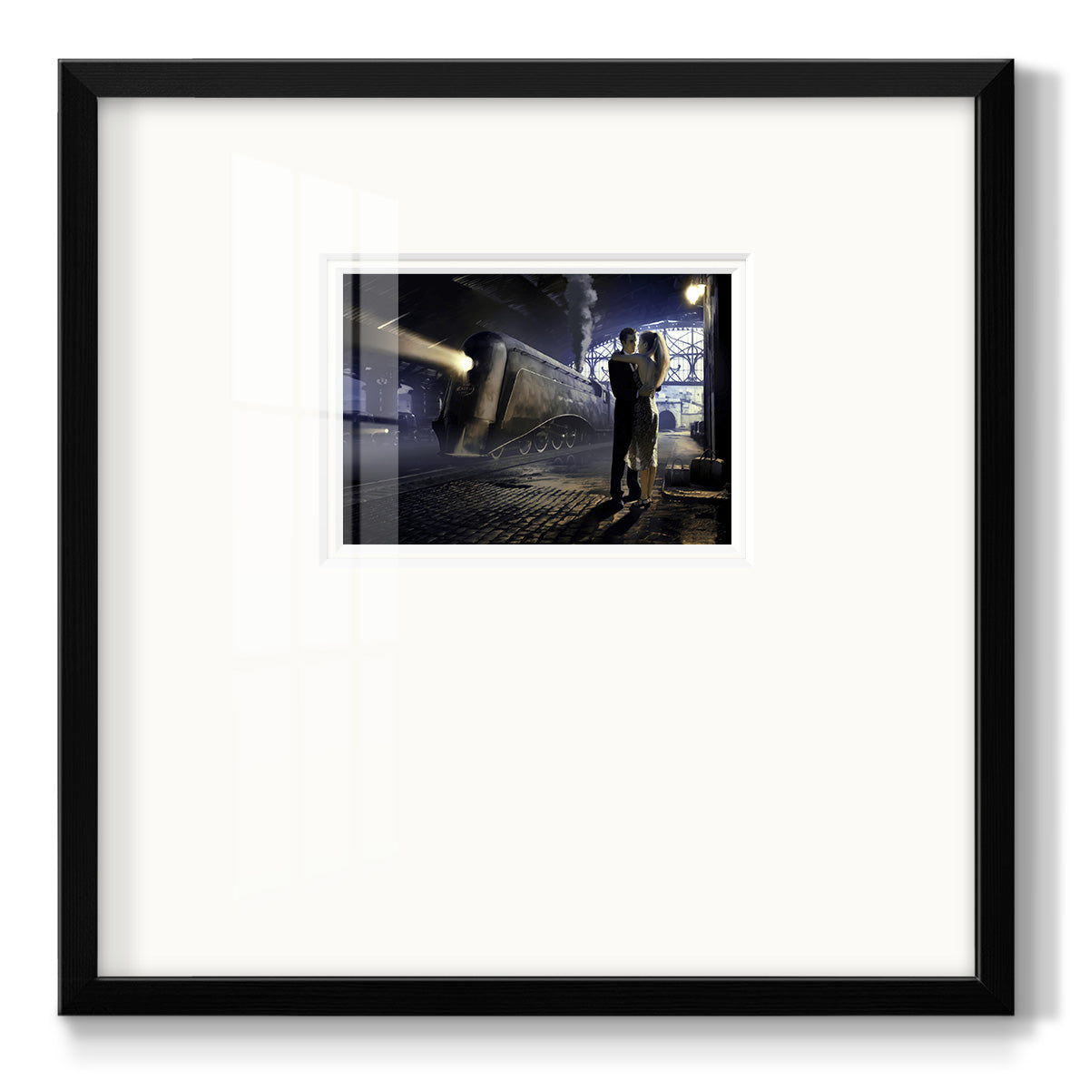 Train Depot - Double Matboard Framed Print