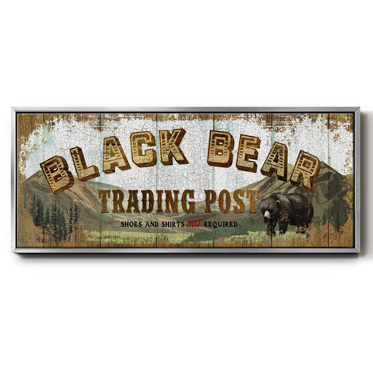 Black Bear Trading Post - Floater Framed Canvas Print