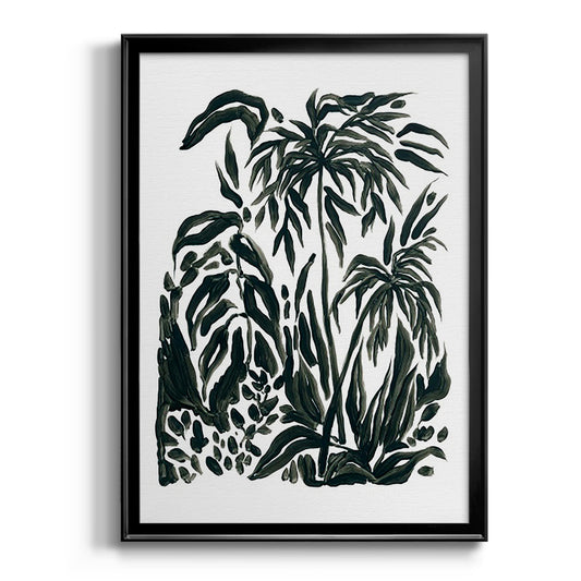 Ink Jungle IV - Modern Framed Canvas Print