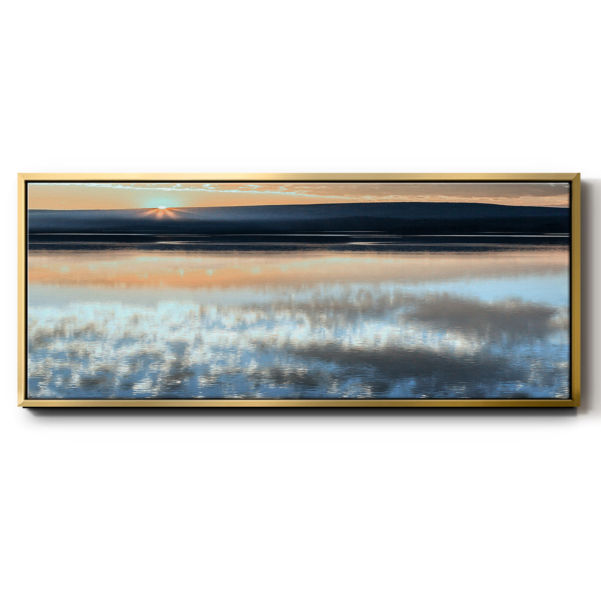 Serene Sunrise - Floater Framed Canvas Print