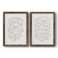 Letter to a Lover I - Premium Framed Canvas 2 Piece Set - Ready to Hang