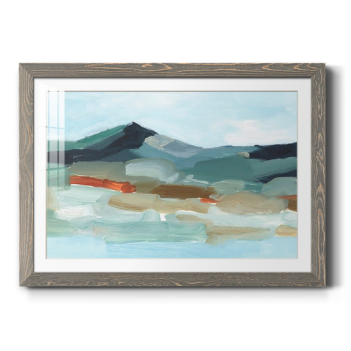 Autumn Mountains I - Barnwood Framed Art Print