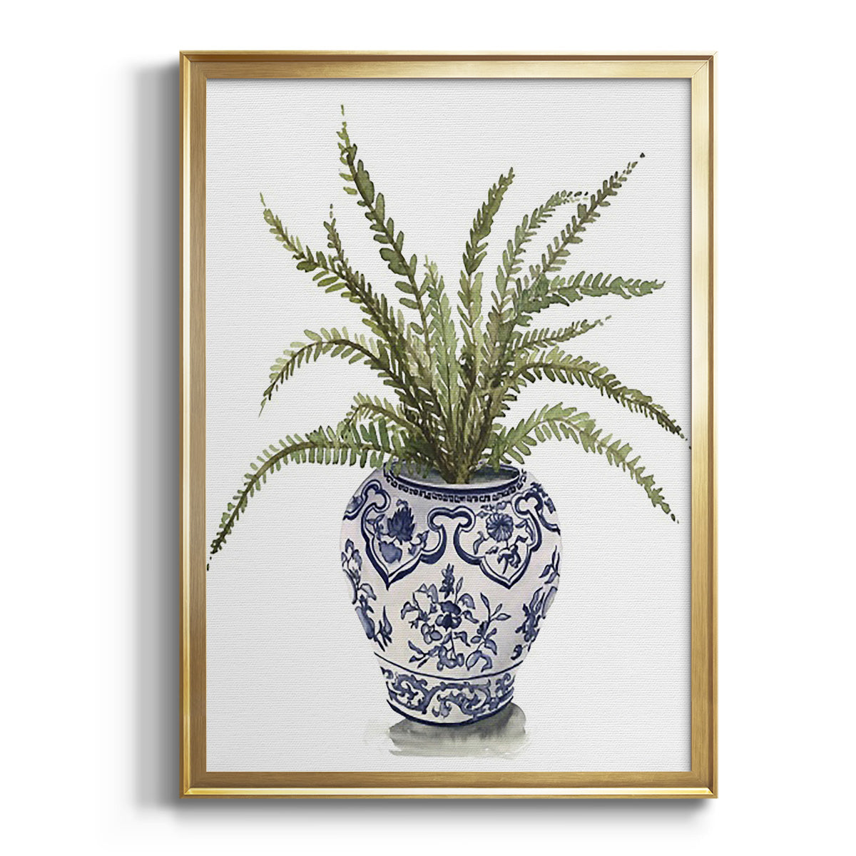 Fern House I - Modern Framed Canvas Print