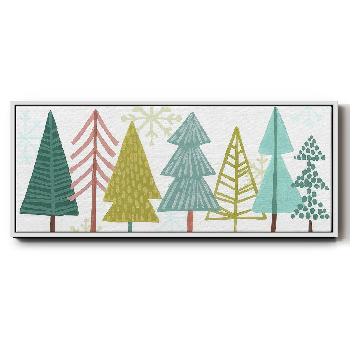 Modern Holiday Collection D - Floater Framed Canvas Print