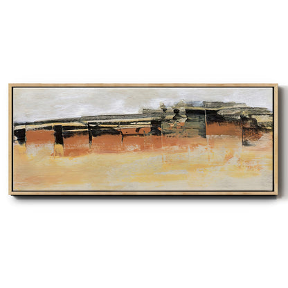 Bridges Ochre II - Floater Framed Canvas Print