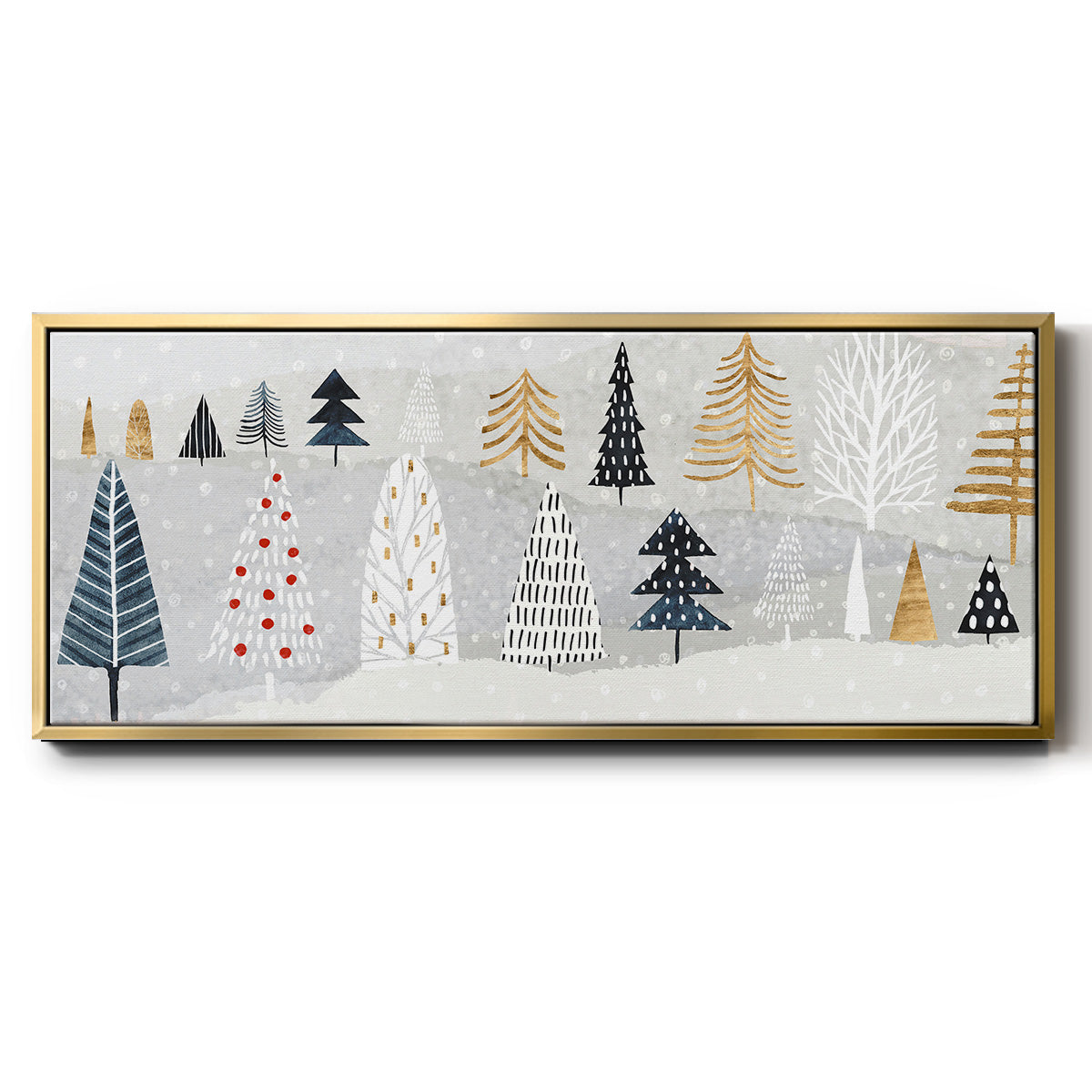 Christmas Chalet Collection D - Floater Framed Canvas Print