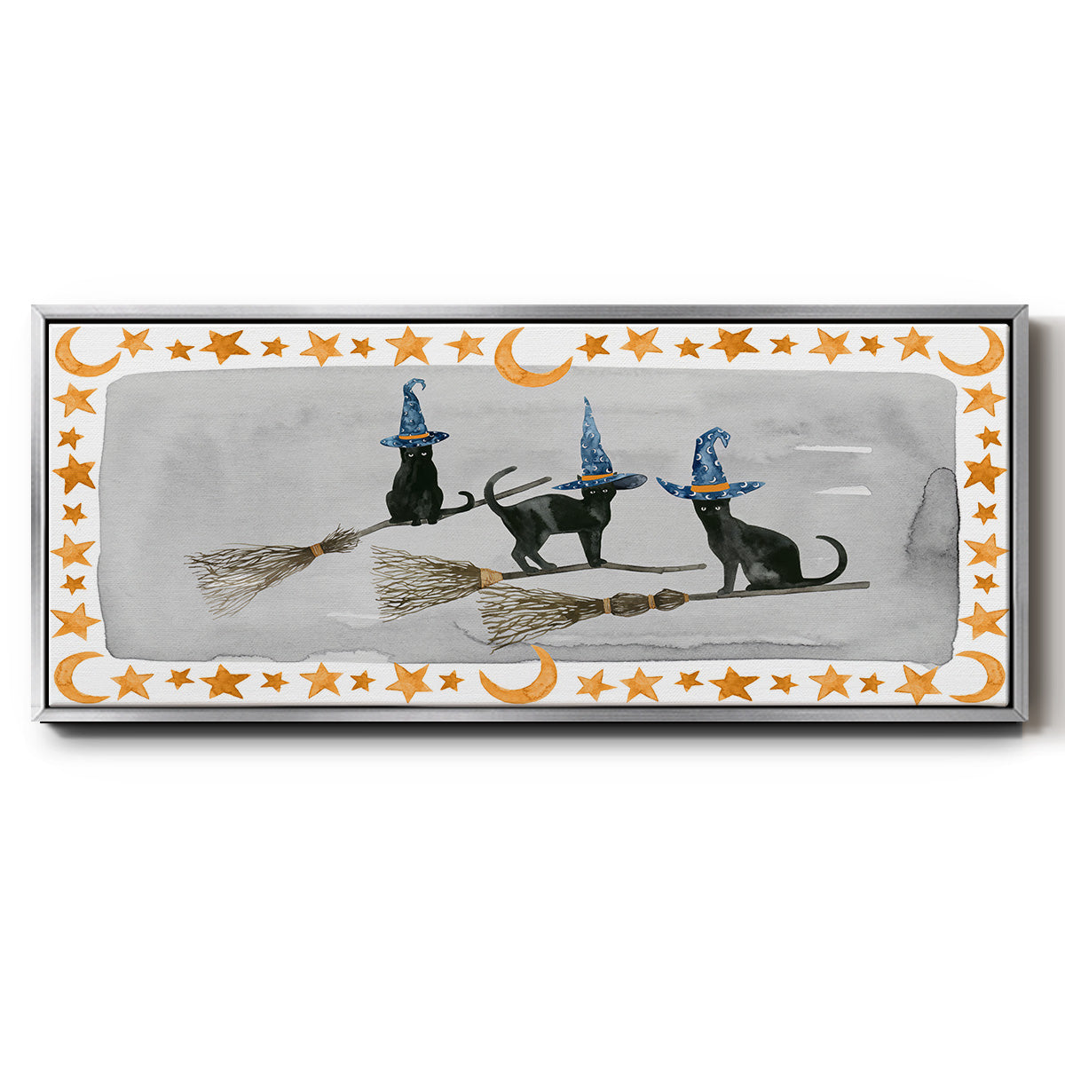 Black Cat Collection D - Floater Framed Canvas Print