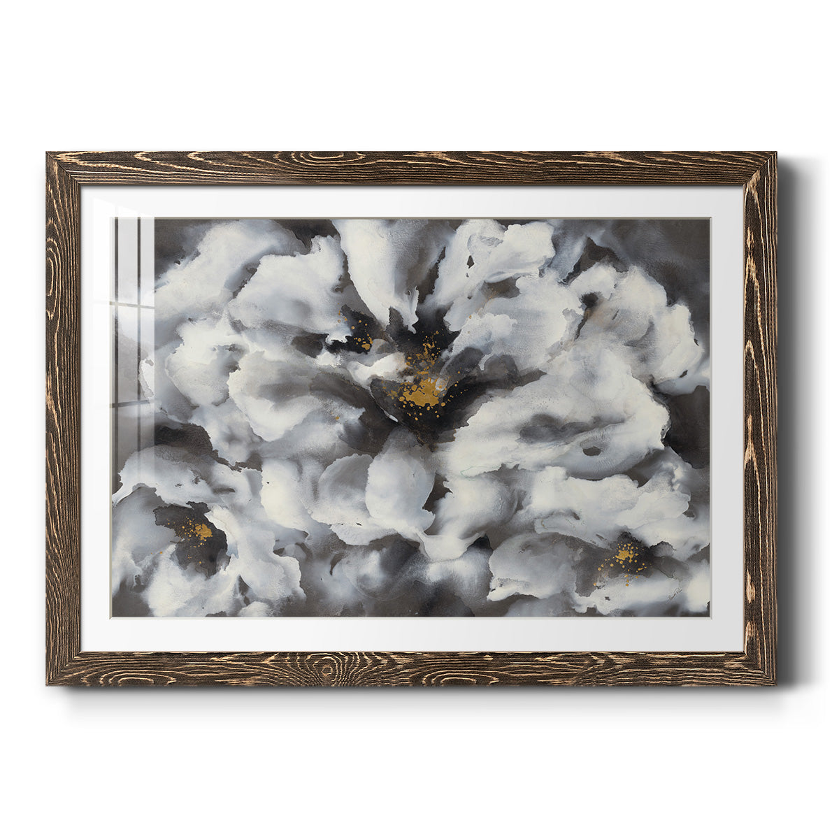 Peonia - Barnwood Framed Art Print