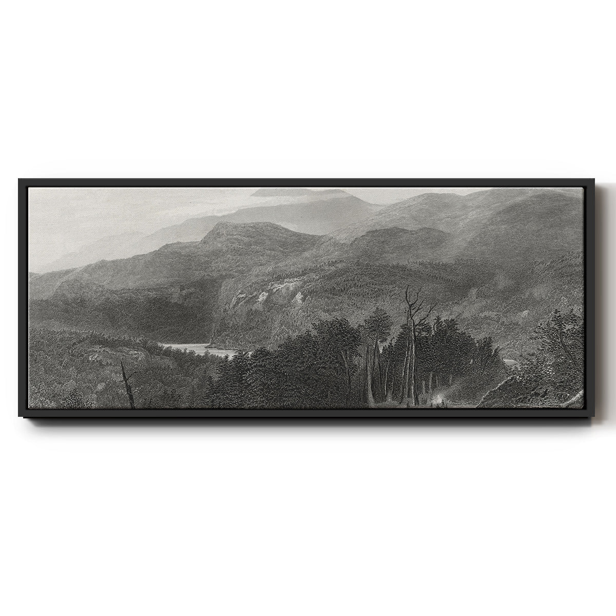 The Smoky Mountains - Floater Framed Canvas Print