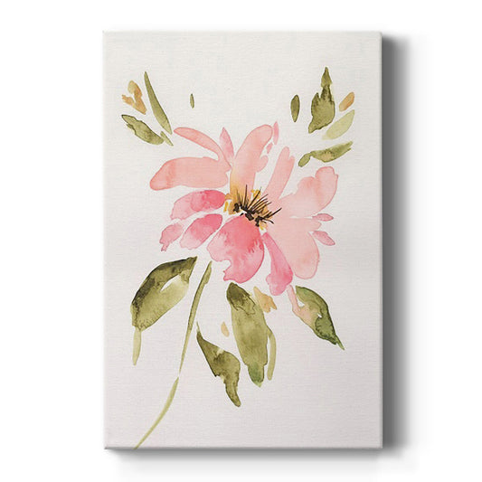 One Pink Bloom I - Canvas Art Print