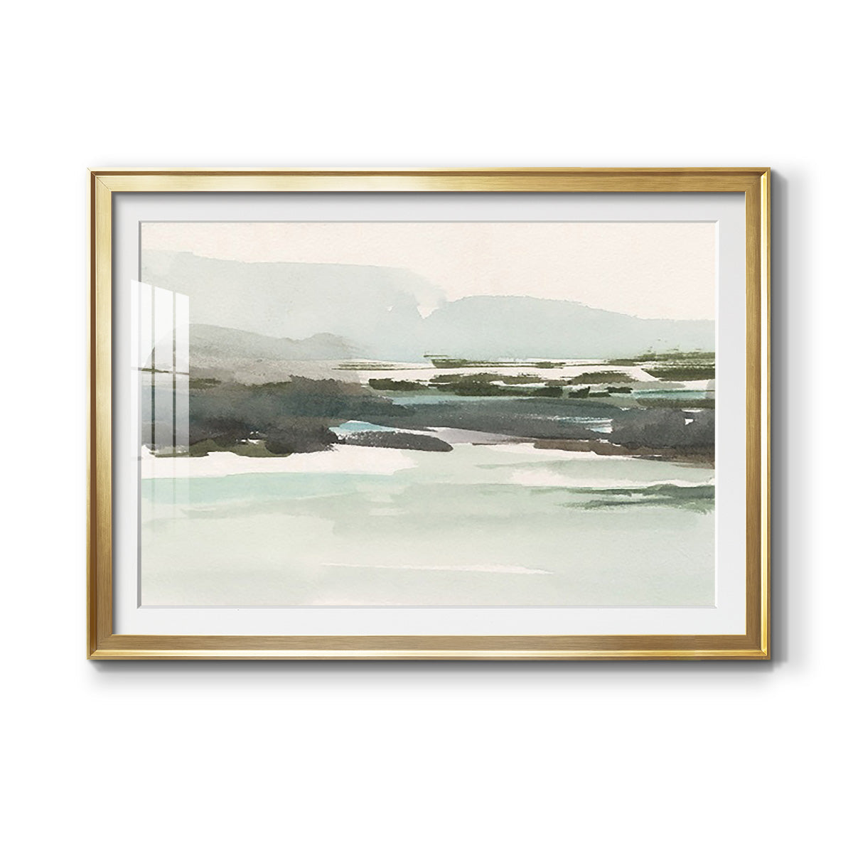 Turquoise Marsh I Premium Framed Print - Ready to Hang