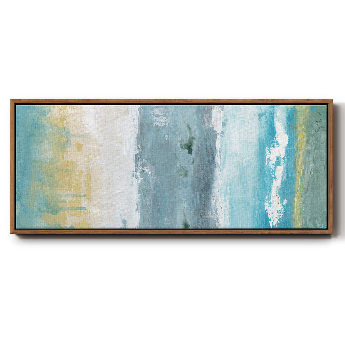 Beach Walk II - Floater Framed Canvas Print