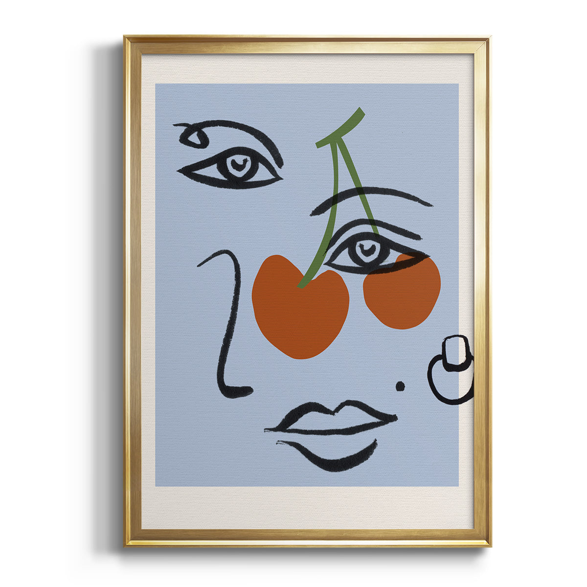 Cherry Baby II - Modern Framed Canvas Print