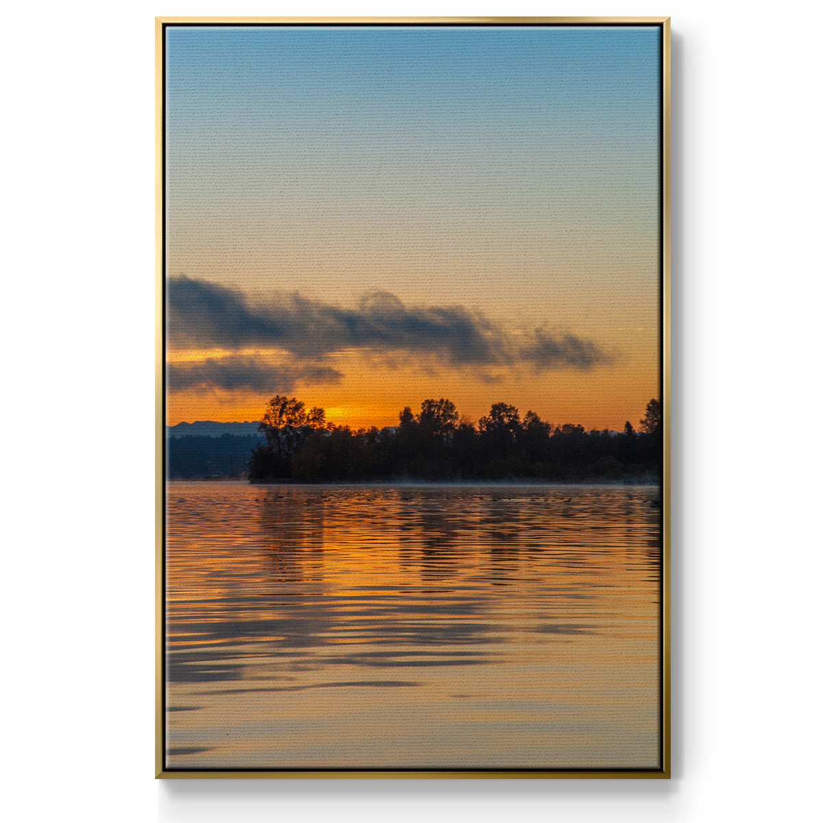 Molten Gold - Floater Framed Canvas Print