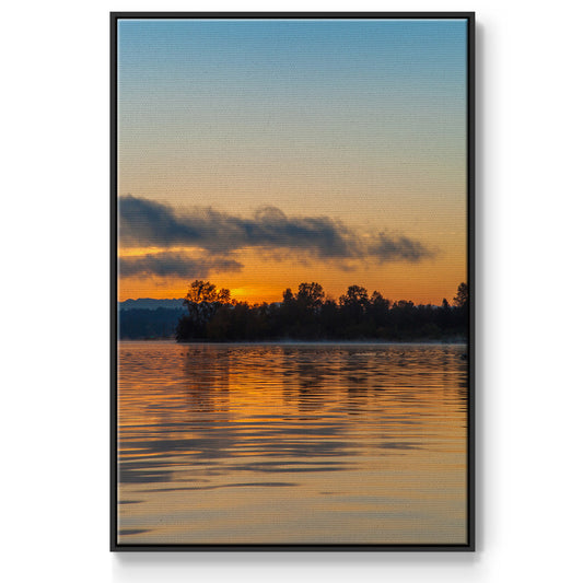 Molten Gold - Floater Framed Canvas Print