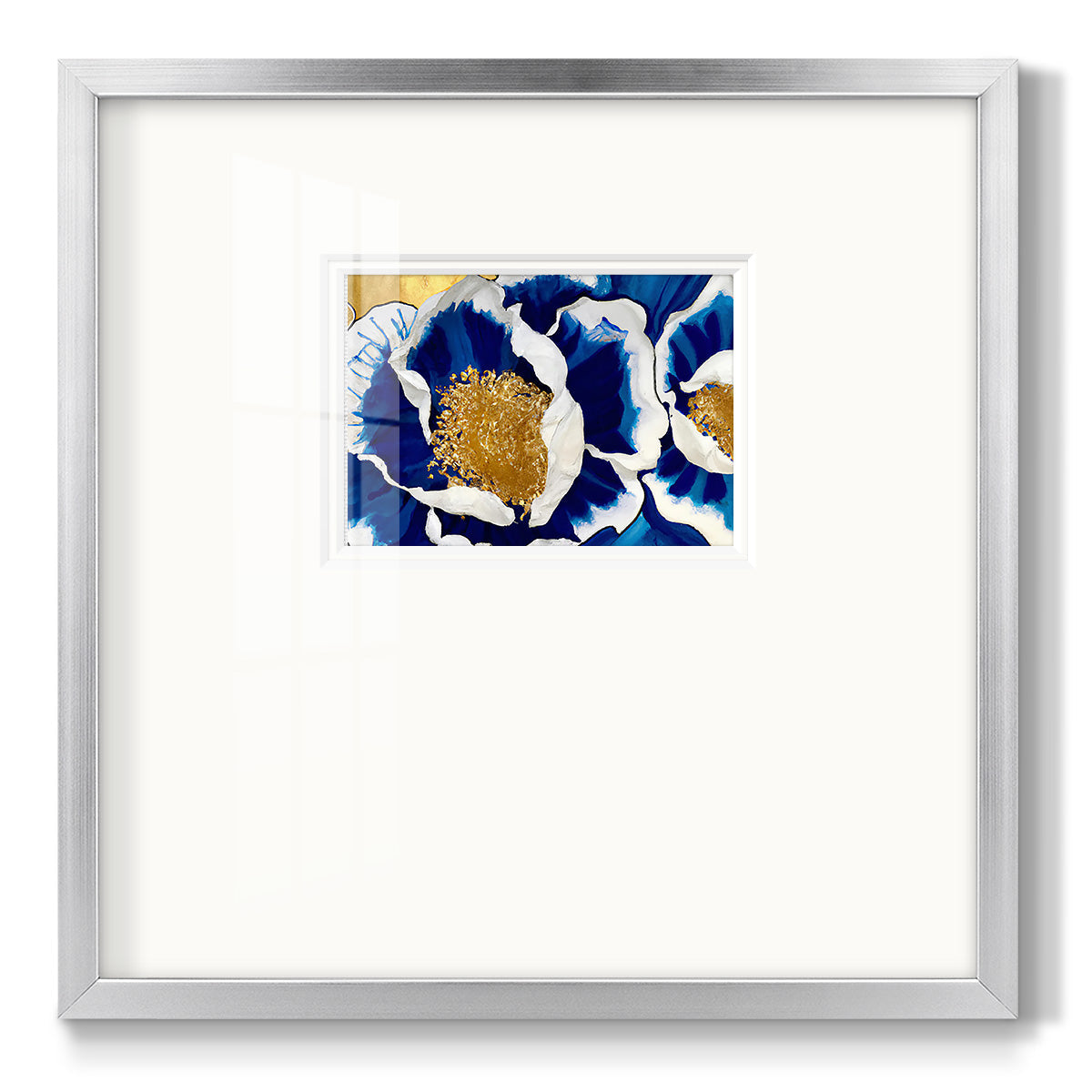 Glue and Gold Floral Premium Framed Print Double Matboard