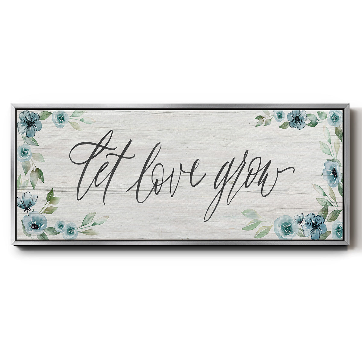 Let Love Grow - Floater Framed Canvas Print