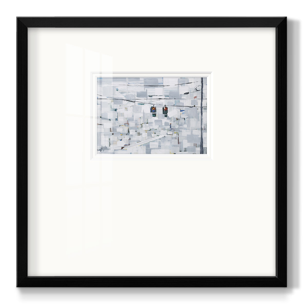 Stop on White - Double Matboard Framed Print