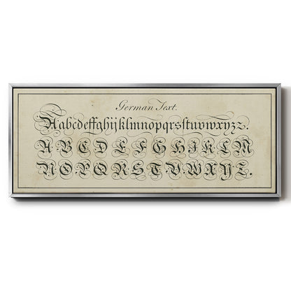 Manuscript Sampler I - Floater Framed Canvas Print