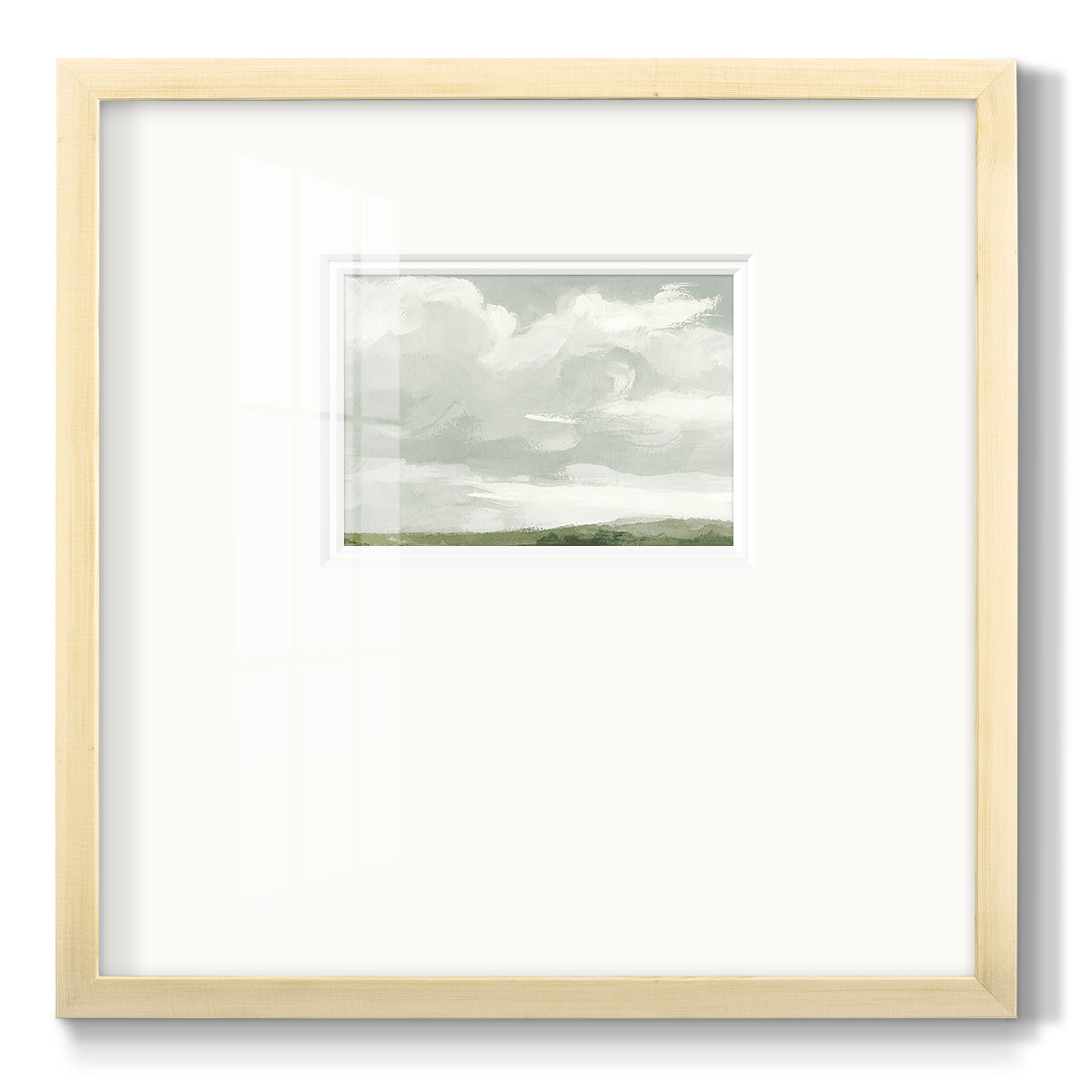 Gray Stone Sky III - Double Matboard Framed Print