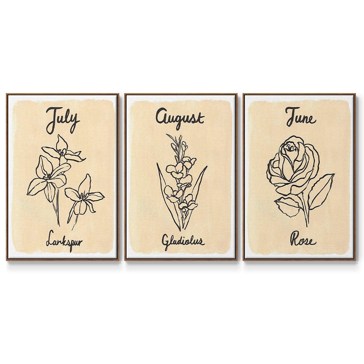 Birth Month VI - Floater Framed Canvas Set