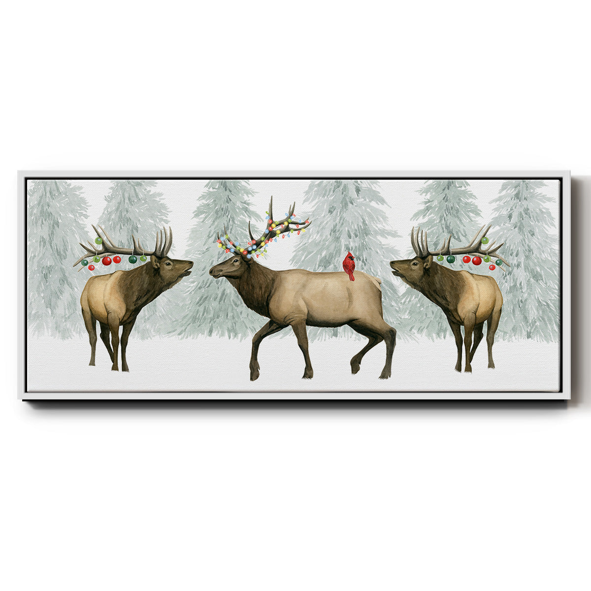 Festive Forest Collection D - Floater Framed Canvas Print