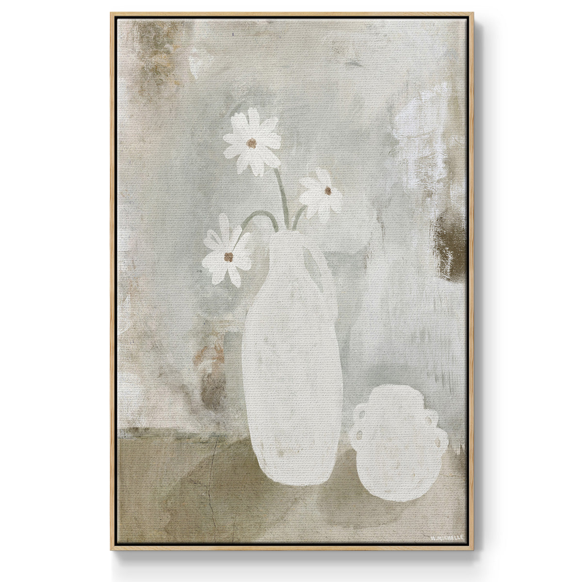 Sunday Blooms Framed Premium Gallery Wrapped Canvas - Ready to Hang