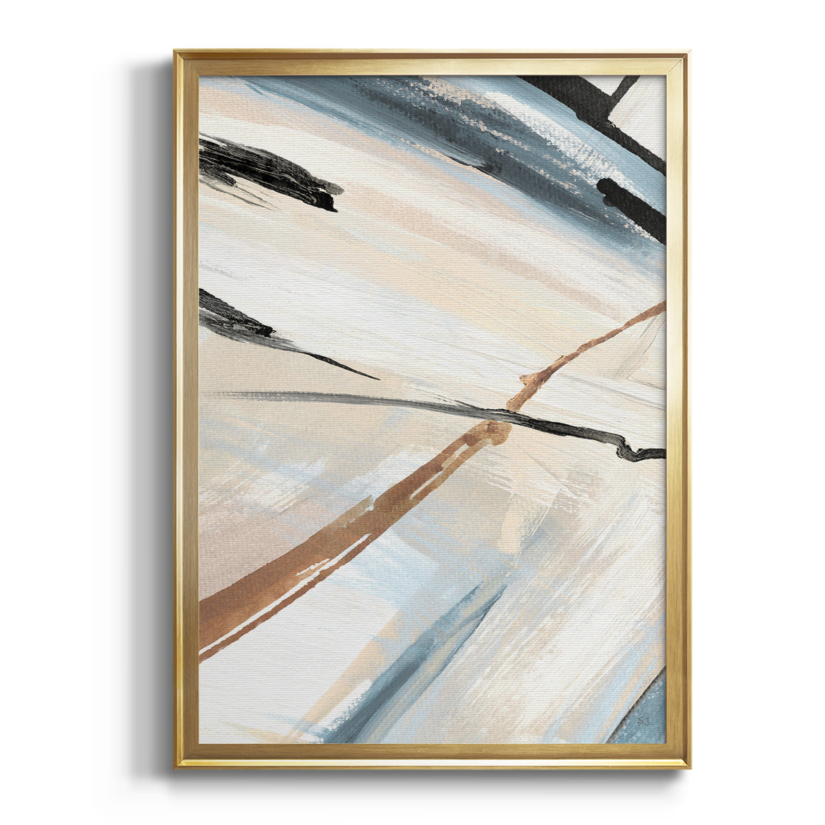 Dancing Wind Revisit II - Modern Framed Canvas Print