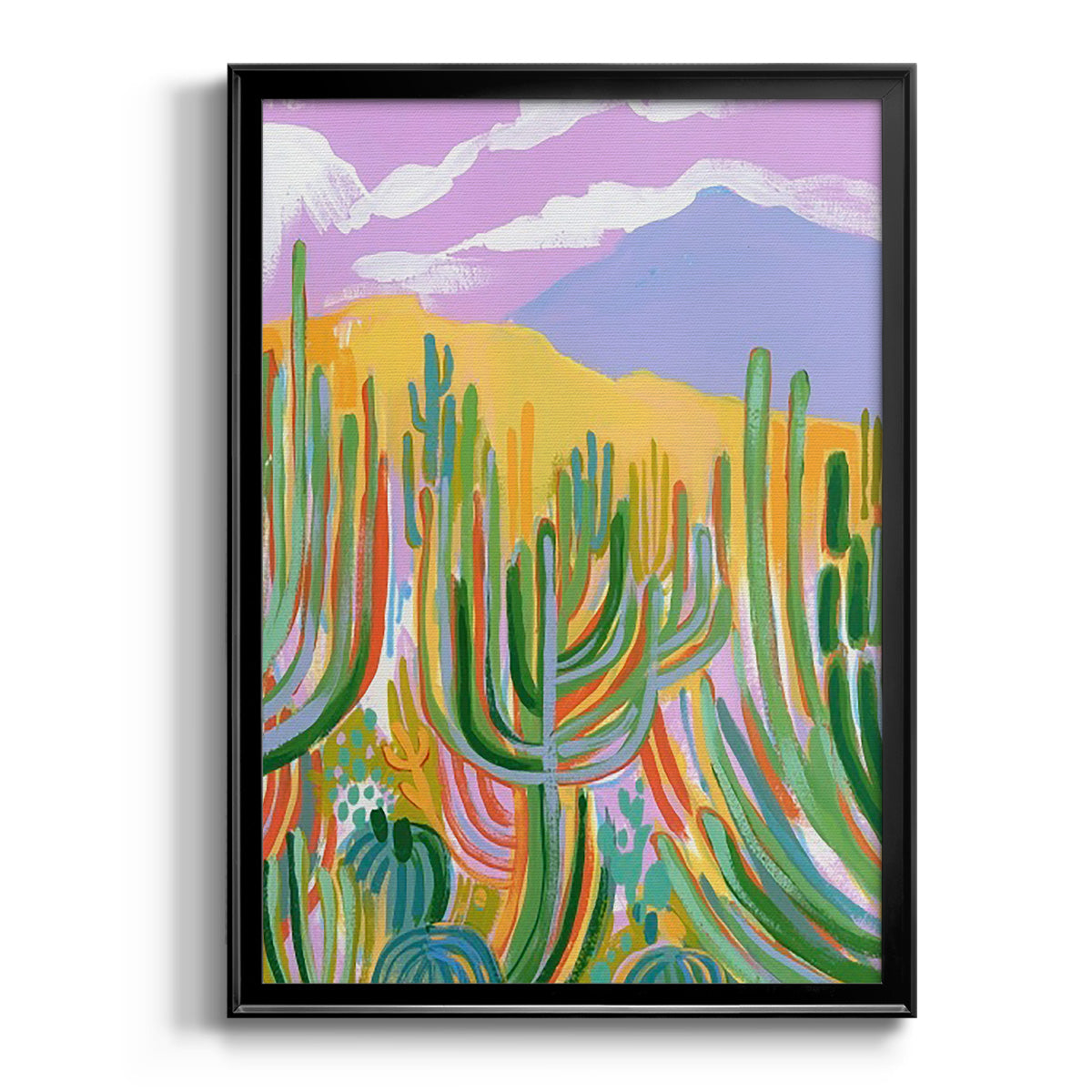 Lavender Desert I - Modern Framed Canvas Print