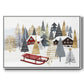 Christmas Chalet Collection A - Floater Framed Canvas Print