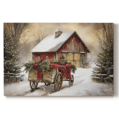 Dawn of Candlelit Village - Canvas Art Print