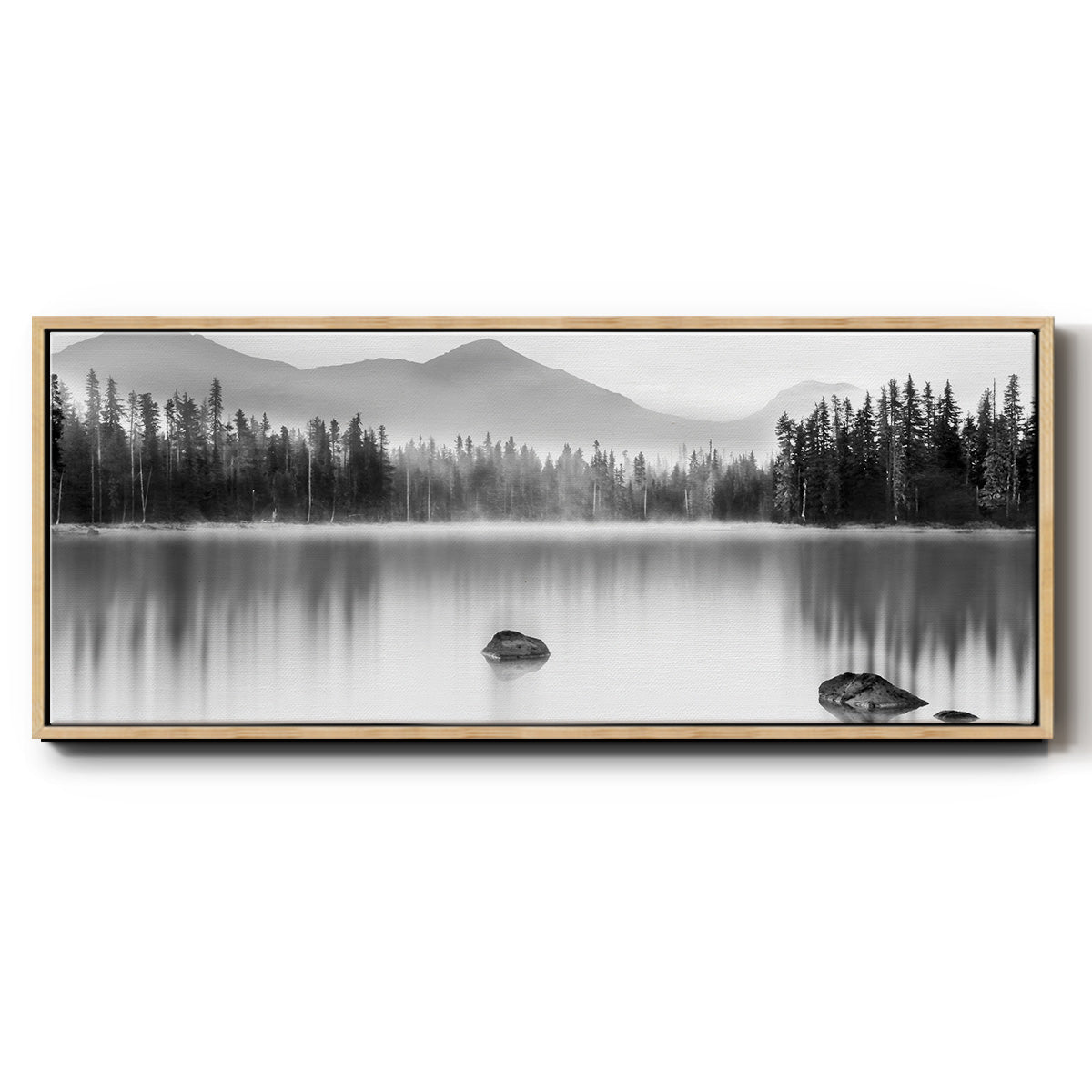 Mountain Reflection - Floater Framed Canvas Print