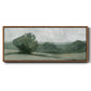 Soft Green Landscape I - Floater Framed Canvas Print
