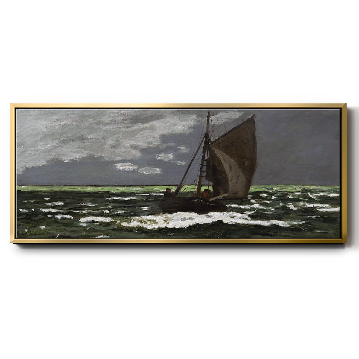 Stormy Seascape, 1867 - Floater Framed Canvas Print