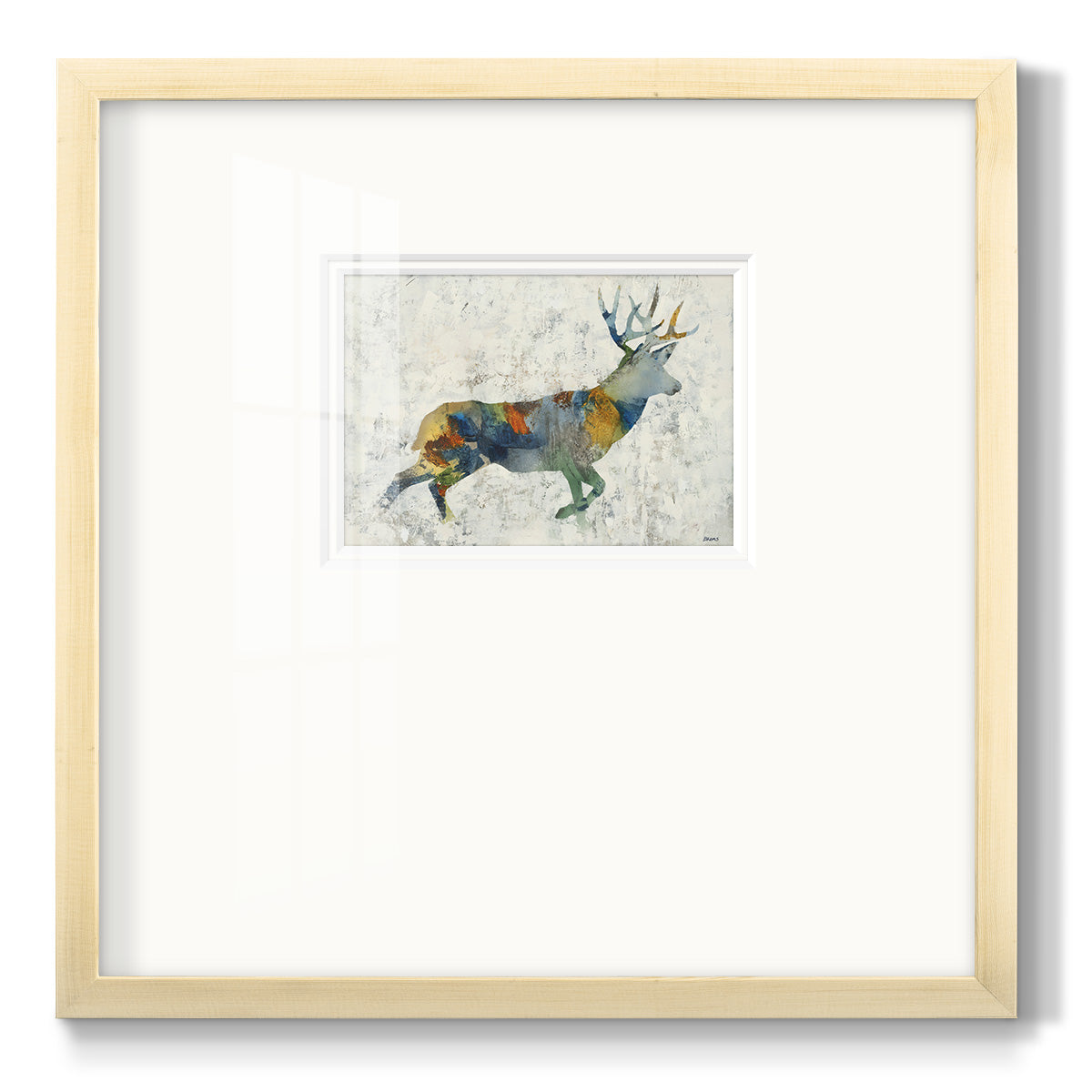 Deer Totem - Double Matboard Framed Print