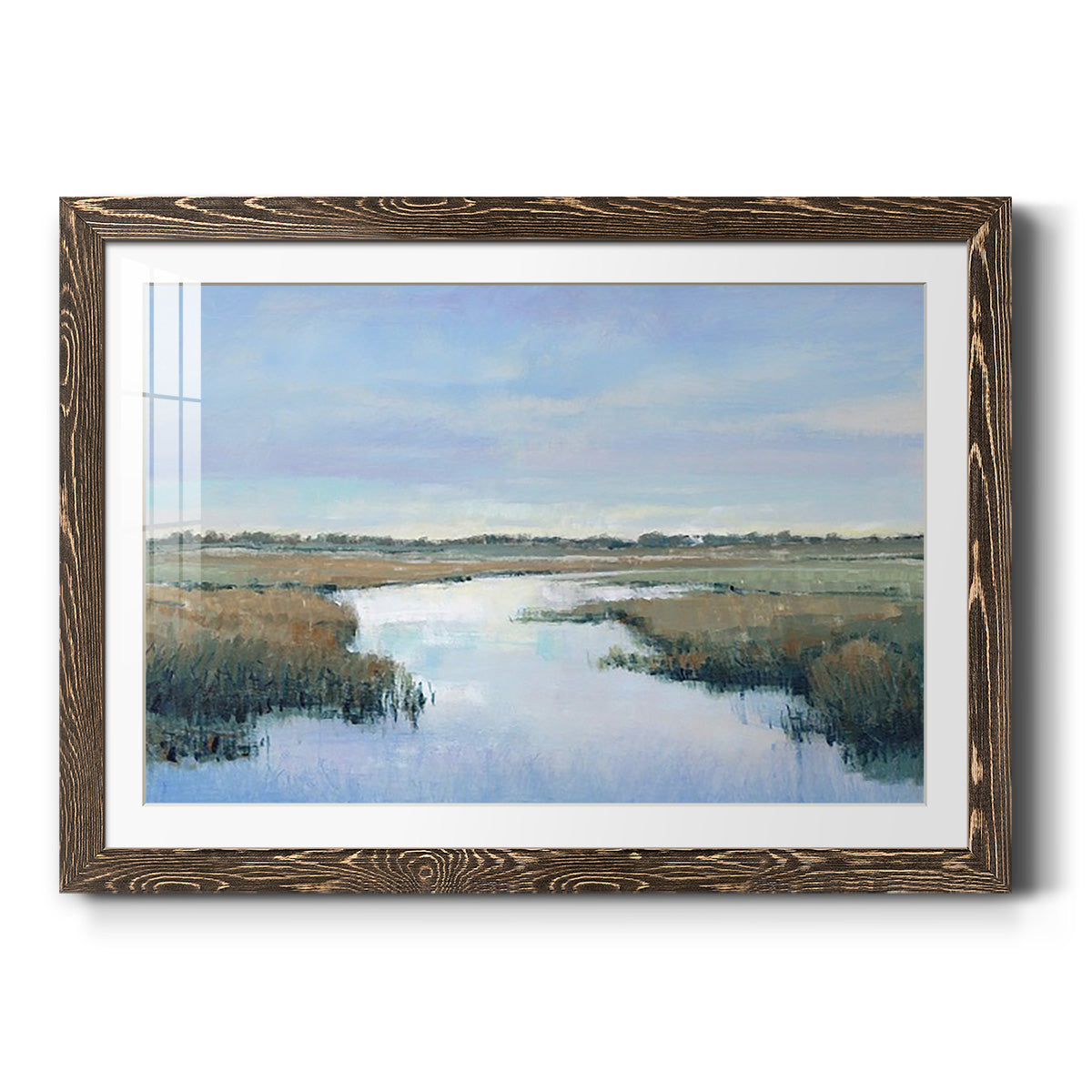 Coastal Plains II - Barnwood Framed Art Print