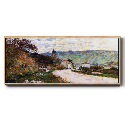 The Road at Vétheuil, 1878 - Floater Framed Canvas Print
