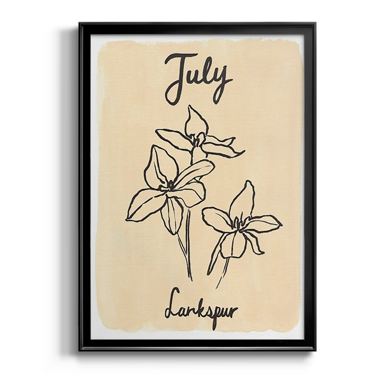 Birth Month VII - Modern Framed Canvas Print