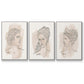 Greek Busts IV - Framed Premium Gallery Wrapped Canvas L Frame 3 Piece Set - Ready to Hang