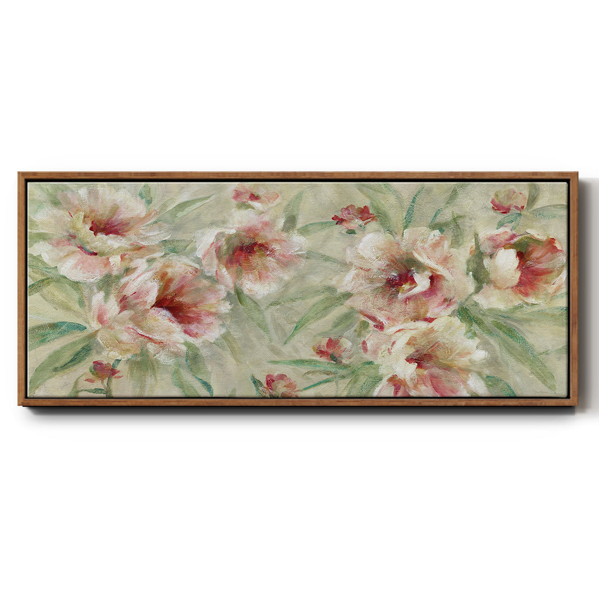 Peony Pleasure - Floater Framed Canvas Print