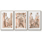 Blush Architecture Study I - Floater Framed Canvas Set