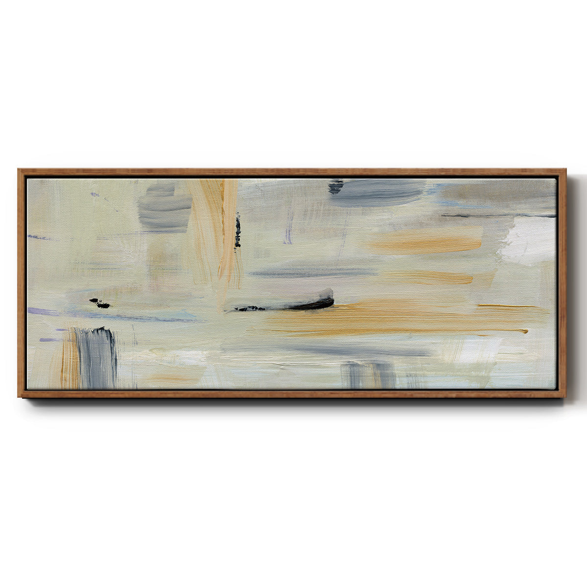 Gray Absract - Floater Framed Canvas Print