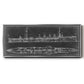 Navy Cruiser Blueprint - Floater Framed Canvas Print