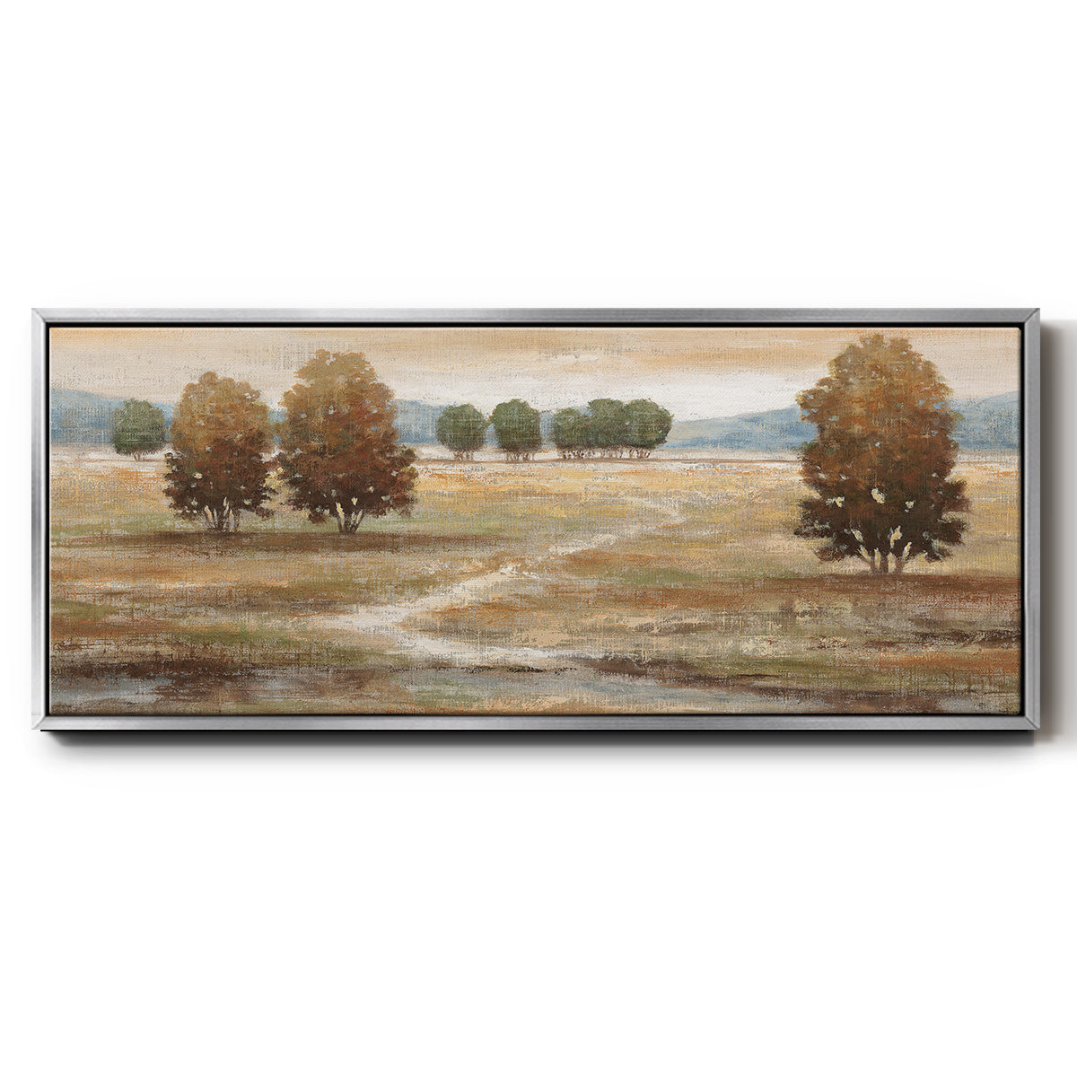 Linen Landscape I - Floater Framed Canvas Print
