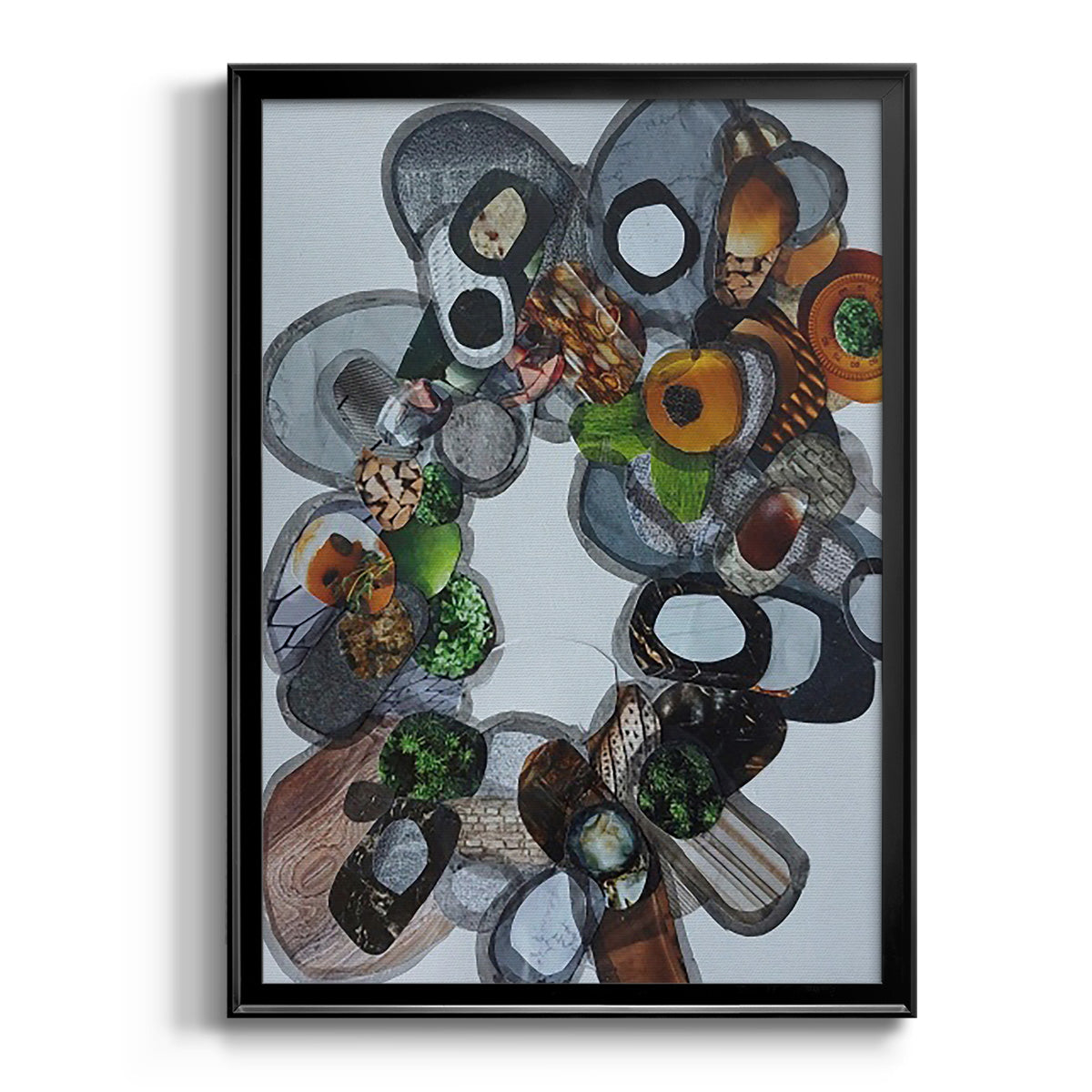 Amelia Island Stones - Modern Framed Canvas Print