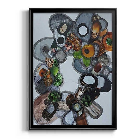 Amelia Island Stones - Modern Framed Canvas Print