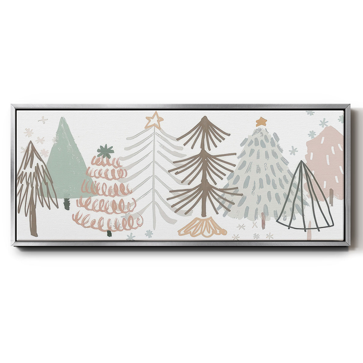 Christmas Tree Sketchbook - Floater Framed Canvas Print